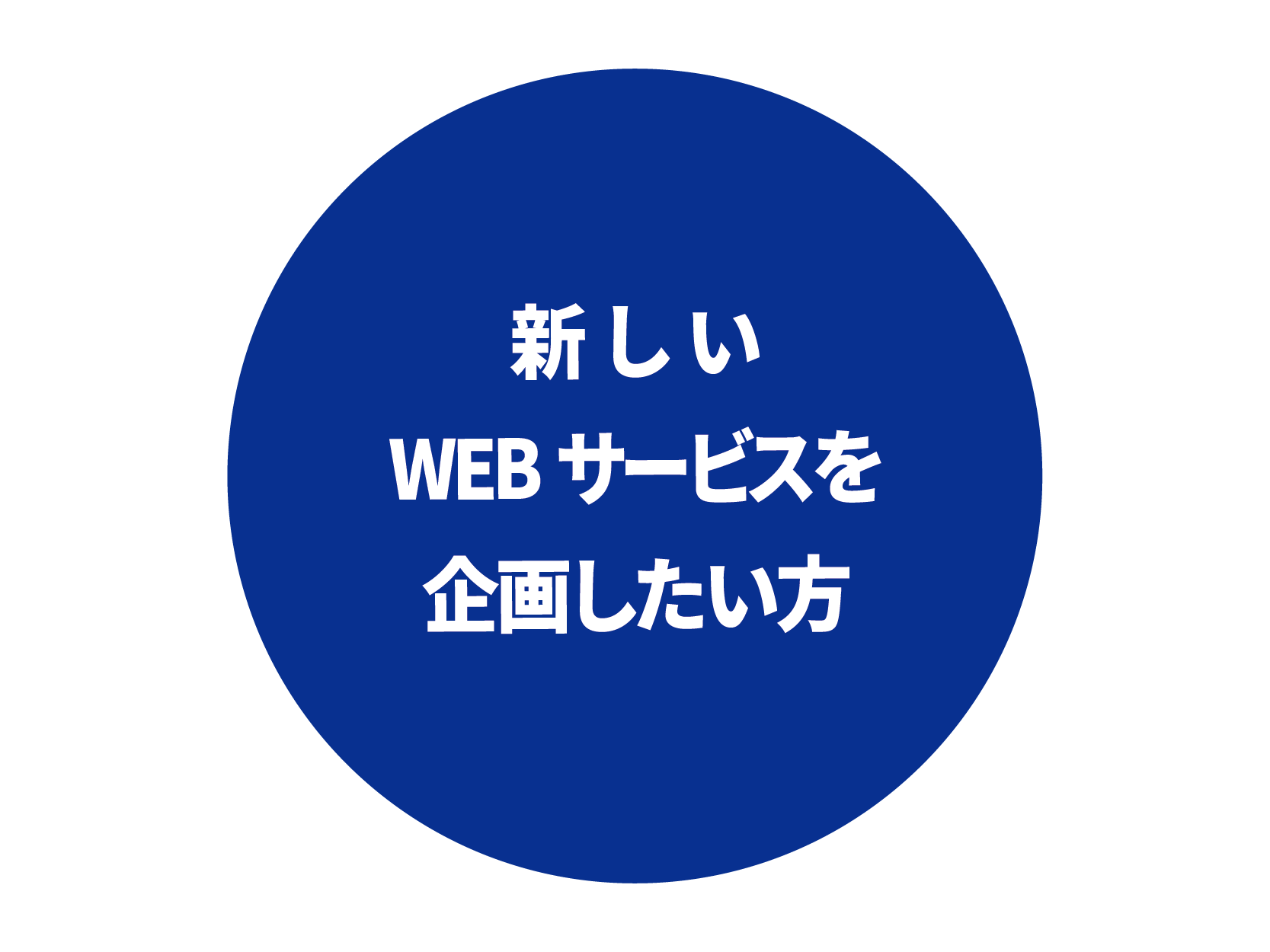 イメージ： 新しいWEBサービスを企画したい方